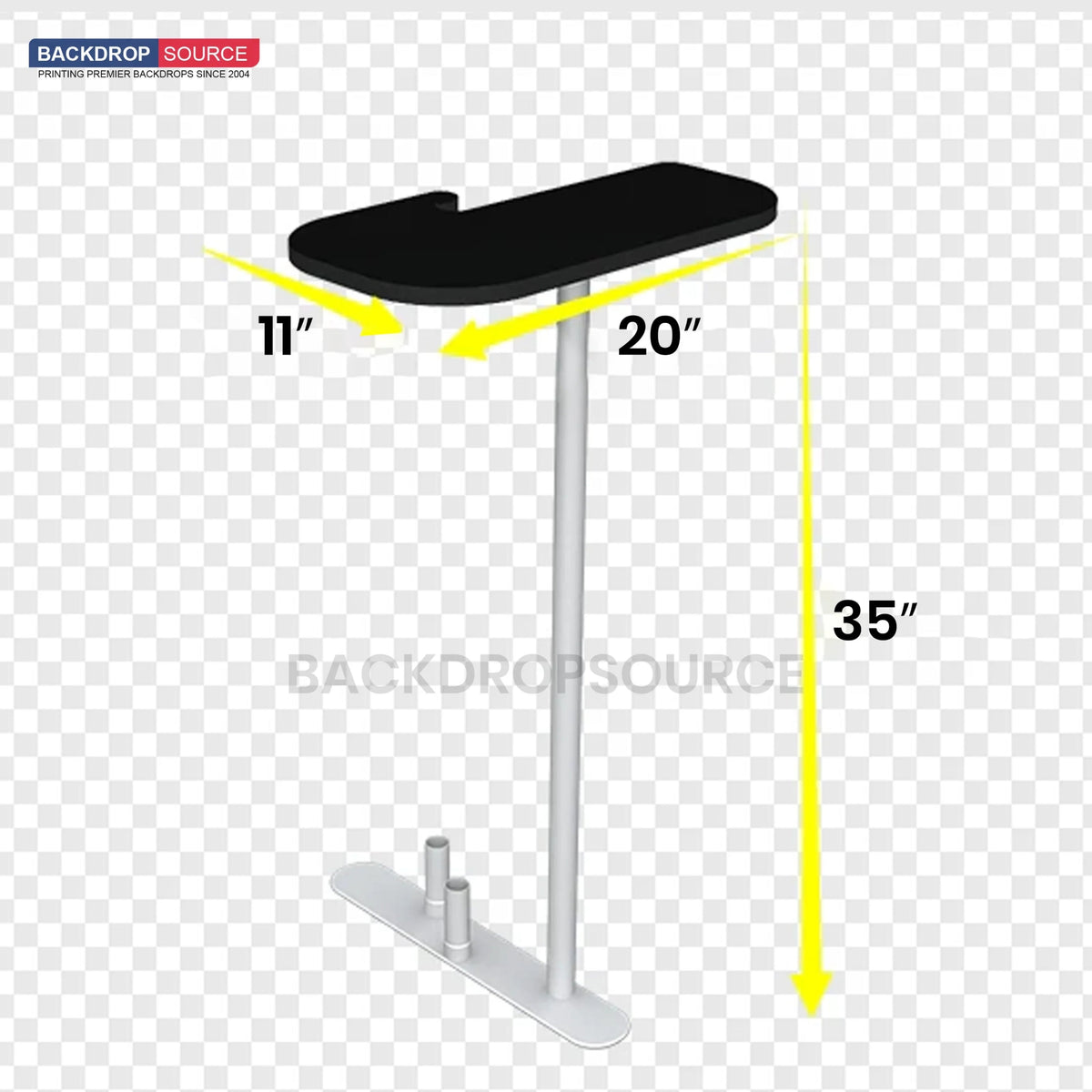 3x3m Booth Kit with Wide Straight Wall & Inclined Side Panel