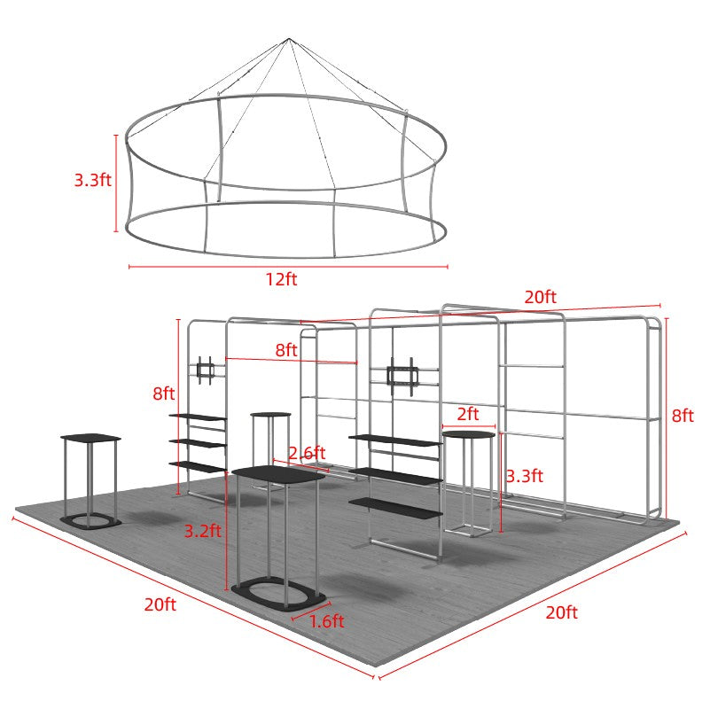 Modular Booth Kits 6m x 6m - Model 09