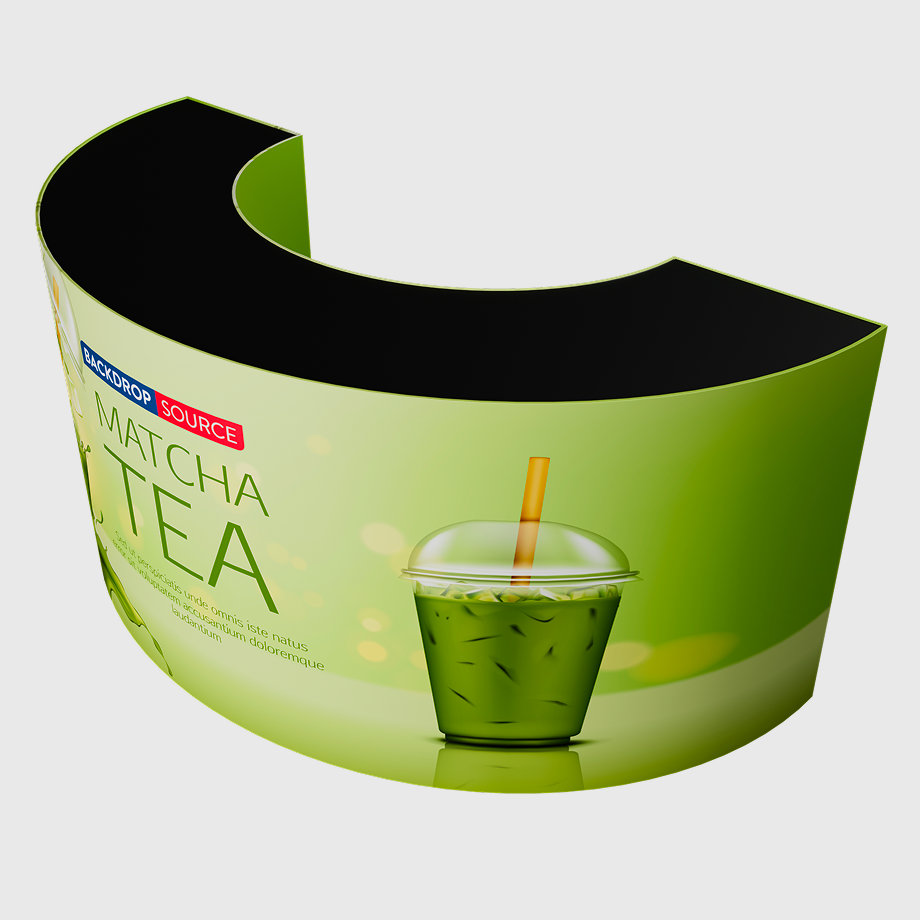 2m Wide Event Reception Counter for UAE Exhibitions – Backdropsource UAE
