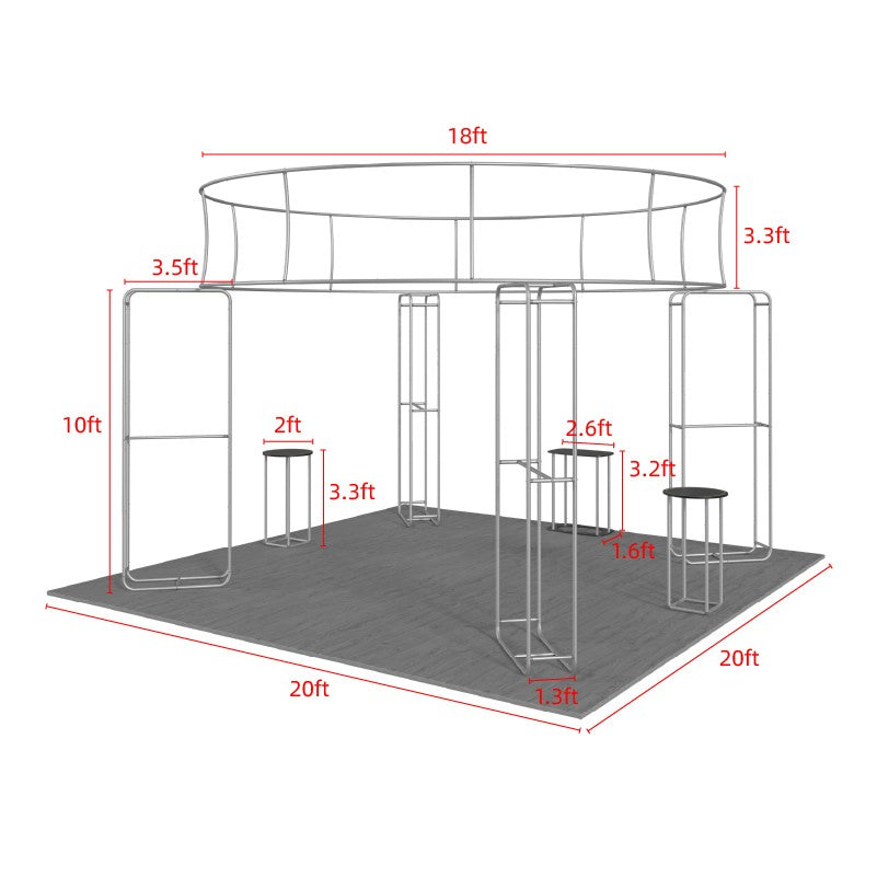 Modular Booth Kits 6m x 6m - Model 22