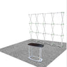 3x3m Straight Popup Booth Kit with Counter & LED Lights