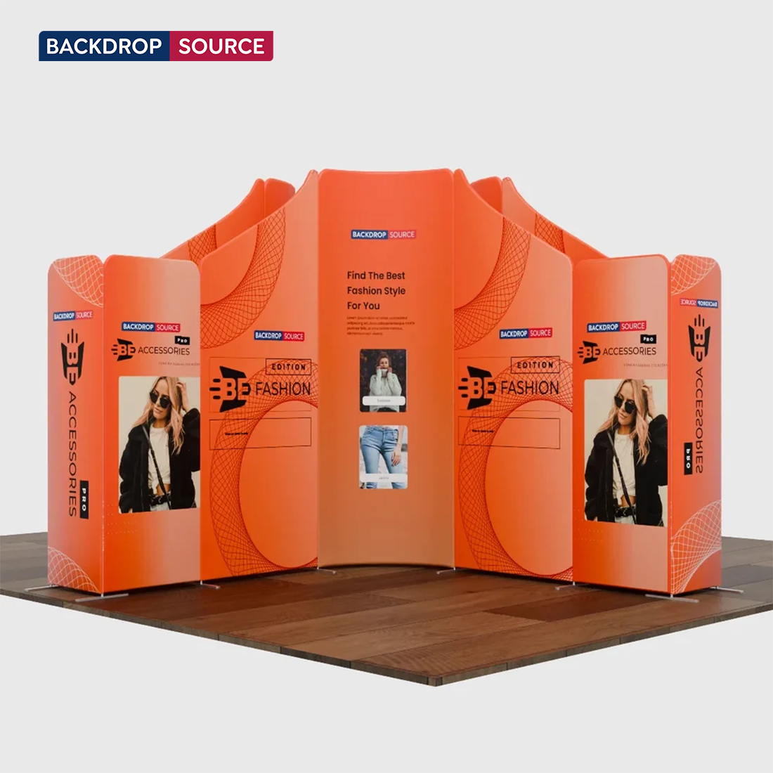 Magnetic Fabric Booth Display - Model 4 (5m x 5m)