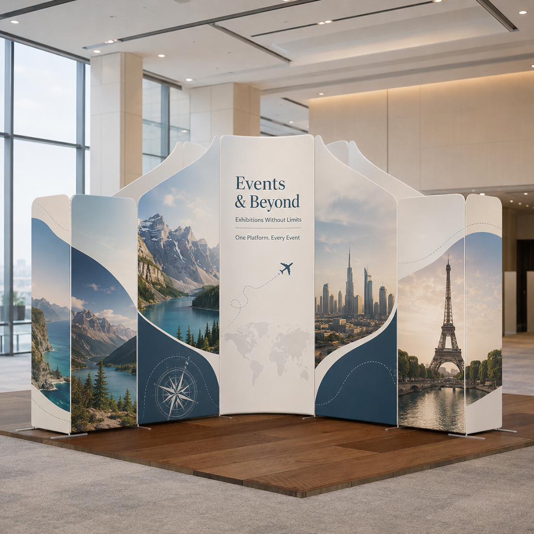 Magnetic Fabric Booth Display - Model 4 (5m x 5m)