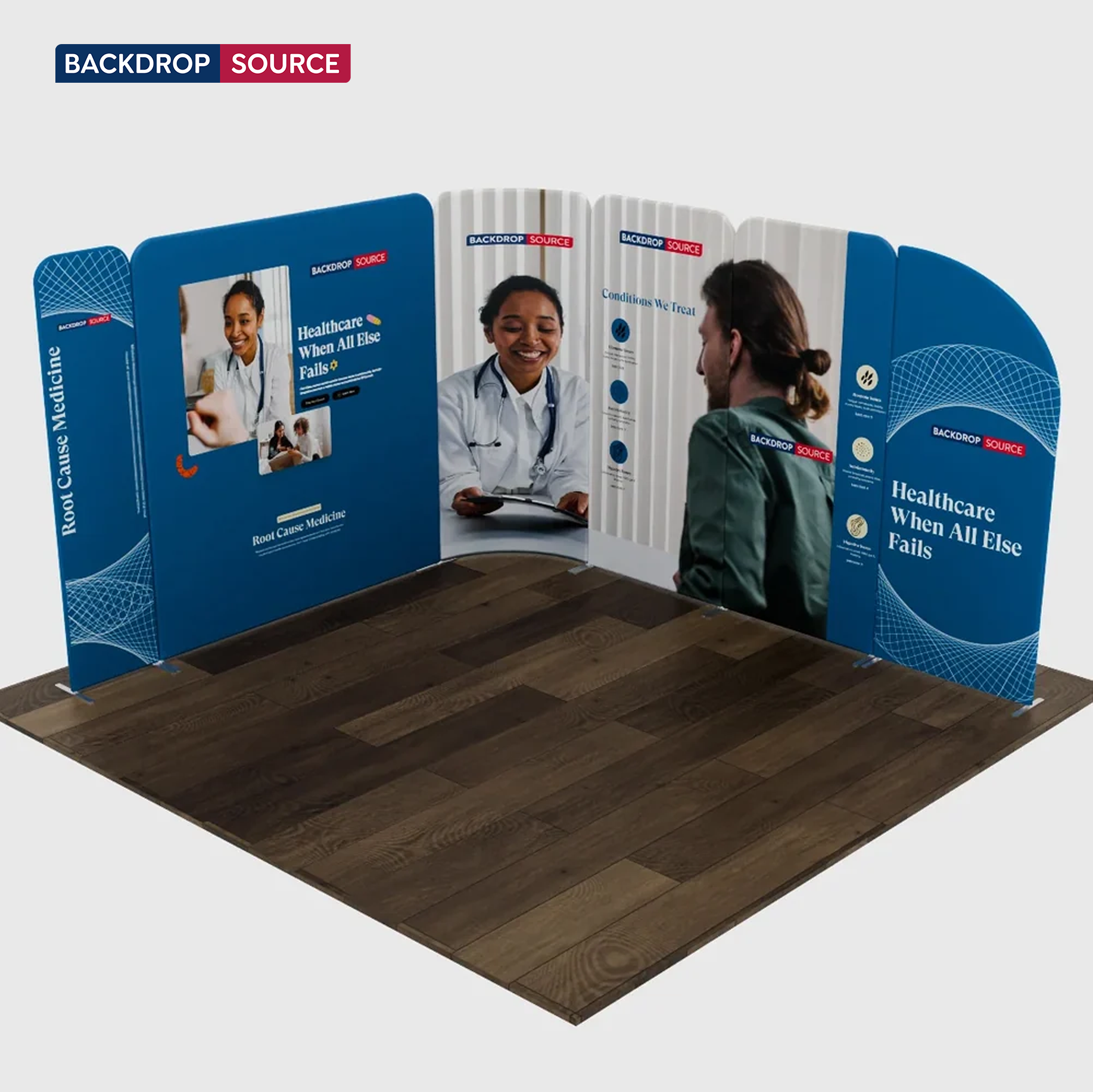 Magnetic Fabric Booth Display - Model 3 (3m x 3m)