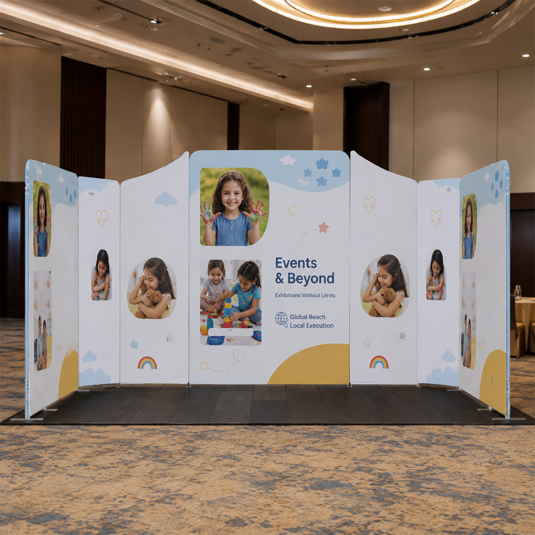 Magnetic Fabric Booth Display - Model 2 (5m x 3m)