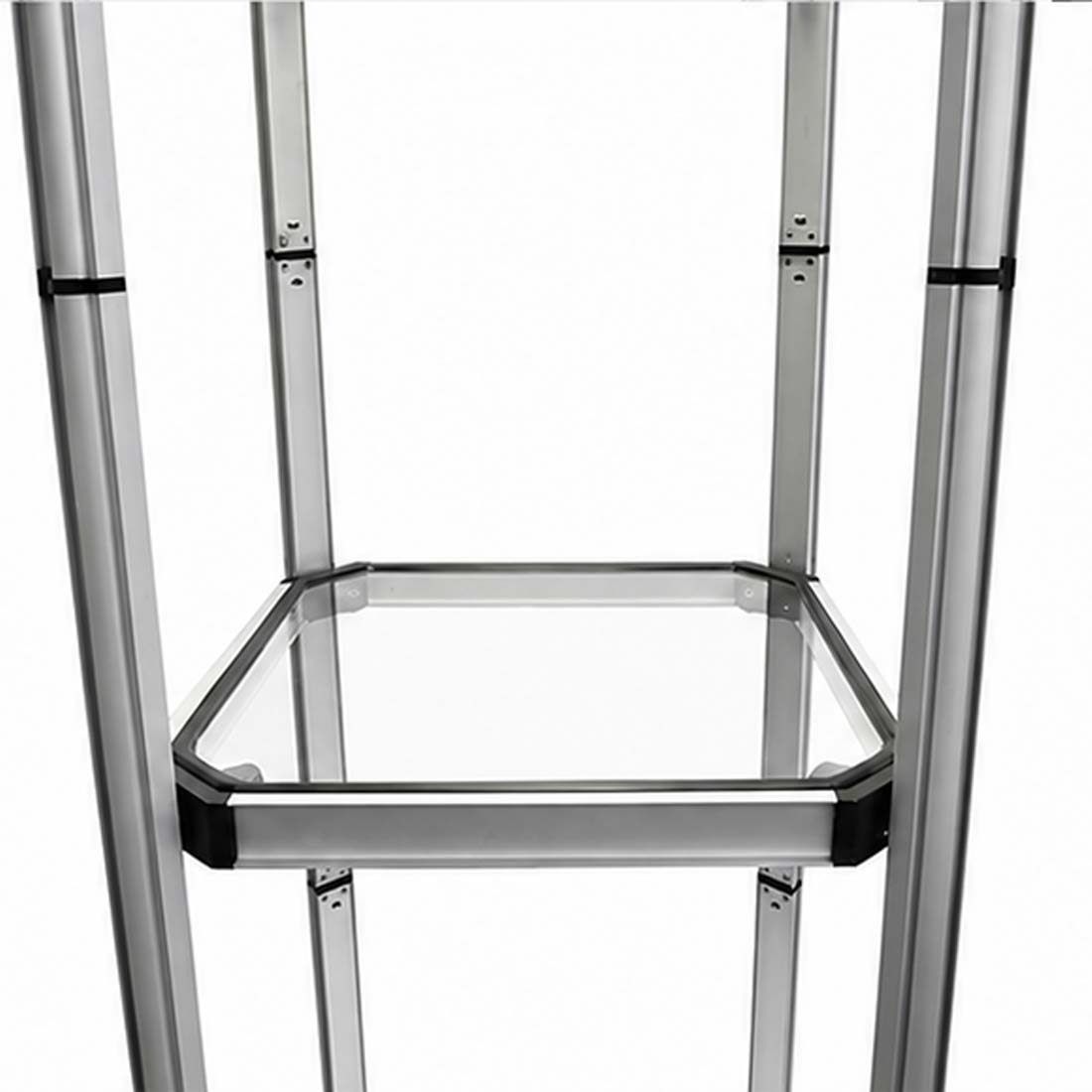 Square Portable Aluminum Spiral Tower Display