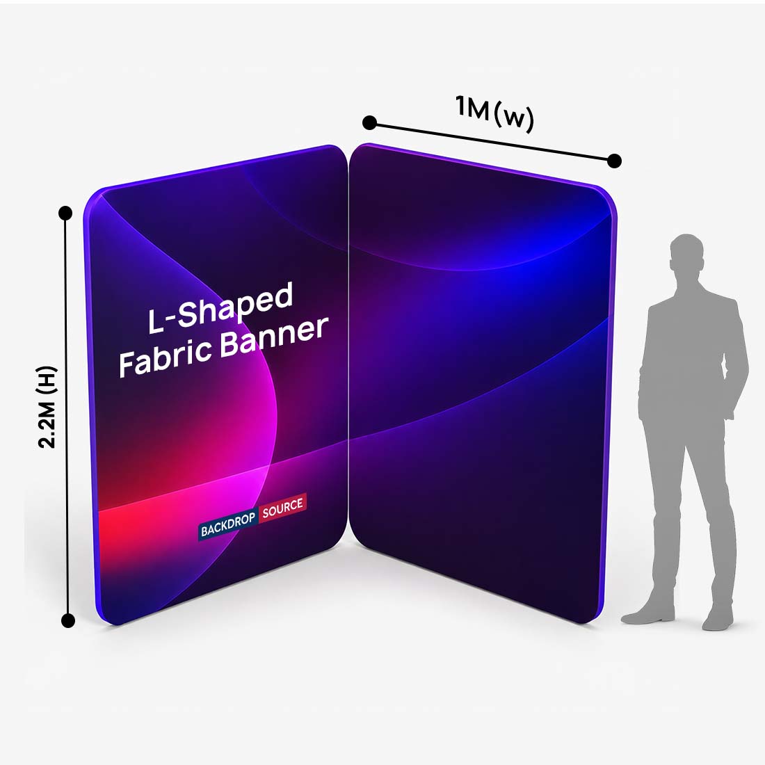 L-Shaped Fabric Banner Display
