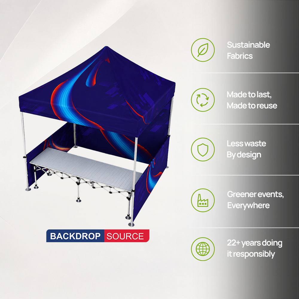 3m x 3m Custom Event Tent with Folding Counter Table
