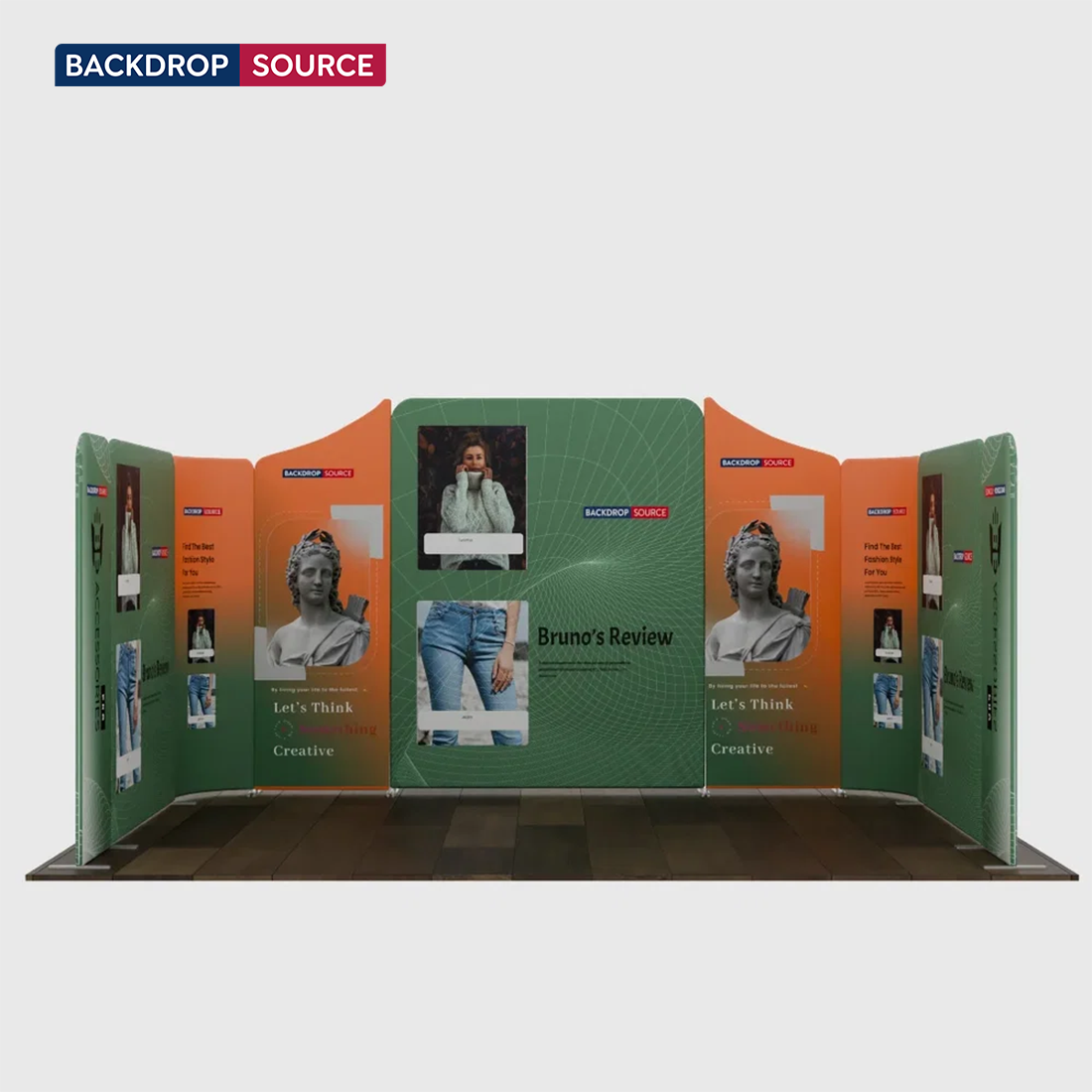 Magnetic Fabric Booth Display - Model 2 (5m x 3m)