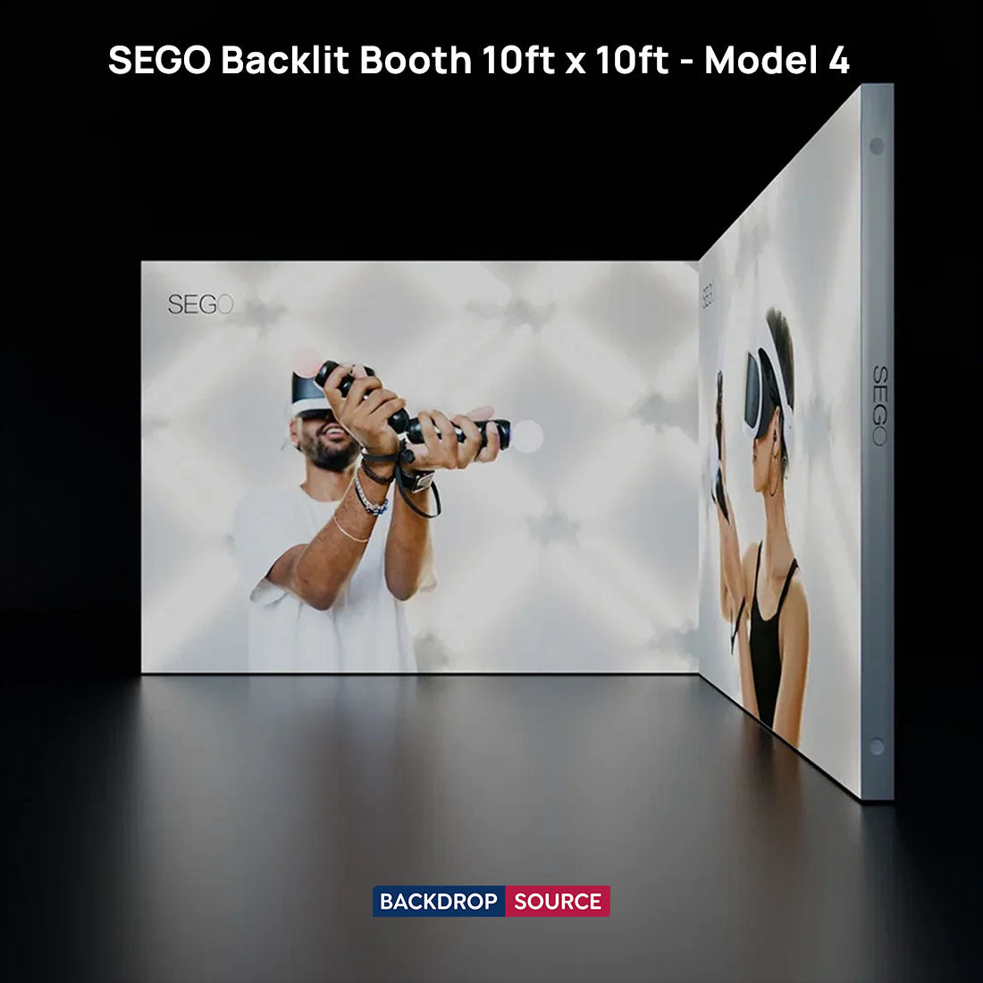 3x3m Backlit SEGO L-Shape Lightbox Wall Kit