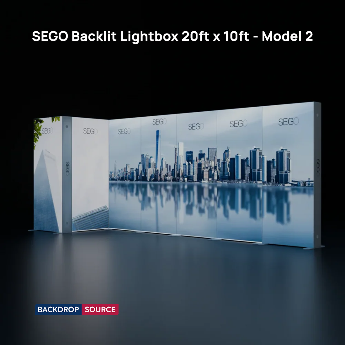 SEGO Backlit Lightbox 9m x 3m - Model 2