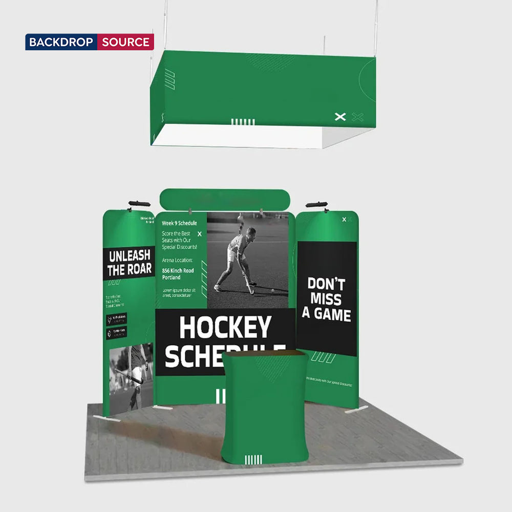 3x3m Magnetic Booth Kit with Hanging Banner & Counter