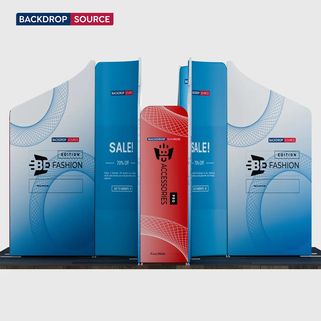 Magnetic Fabric Booth Display - Model 4 (4m x 4m)