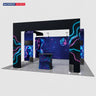 6x6m Booth Kit with 6m Backdrop, Entry Arch & 2 TV Mounts