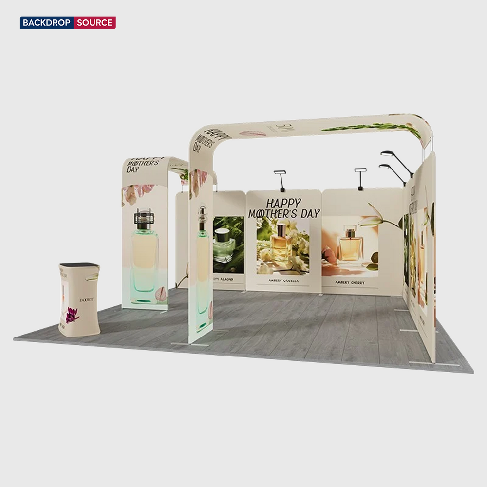6x6m Magnetic Booth Kit with 2 TV Displays & Counter