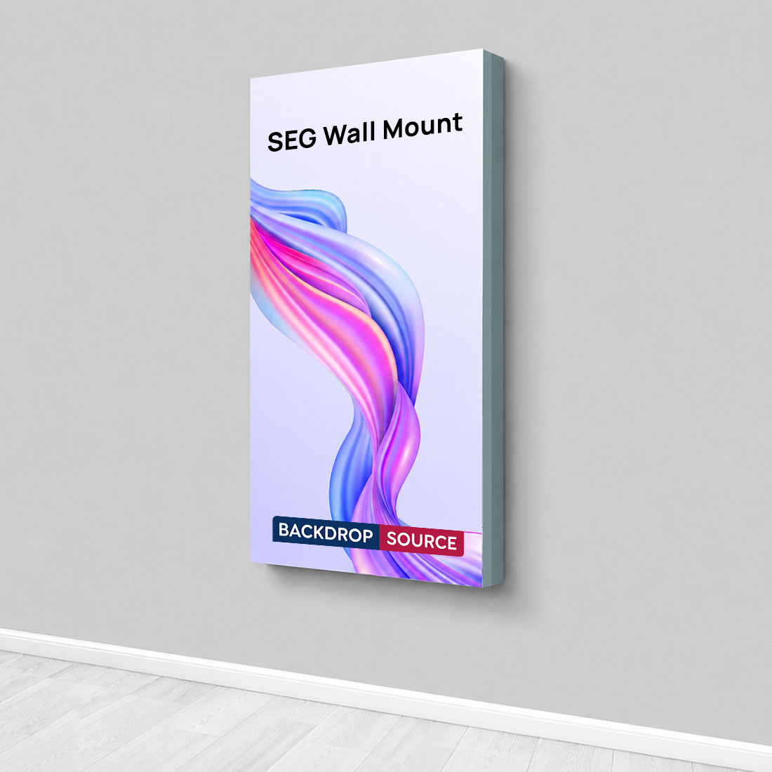 Non-Backlit Wall-Mounted SEG Fabric display - 61mm Depth