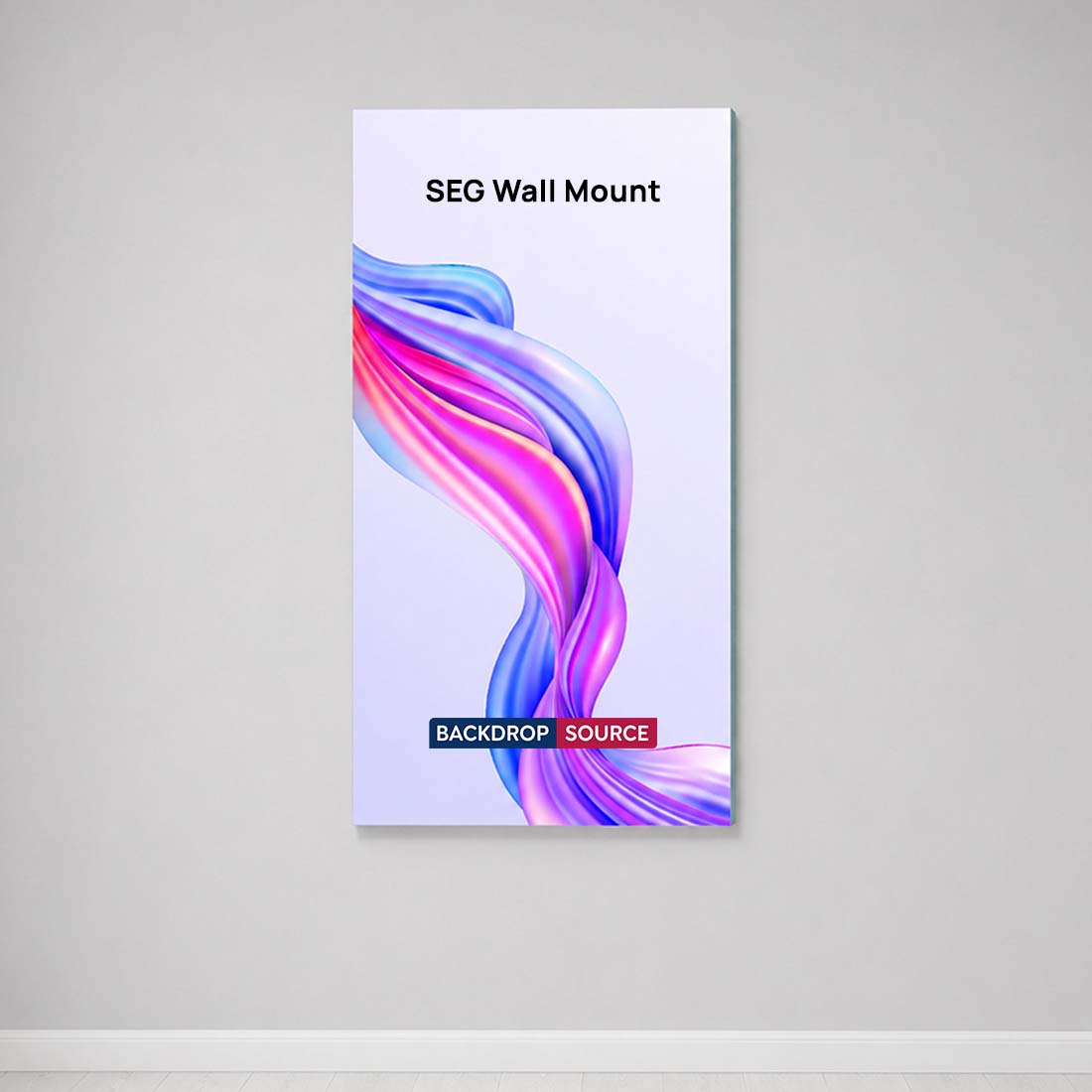 Non-Backlit Wall-Mounted SEG Fabric display - 119mm Depth