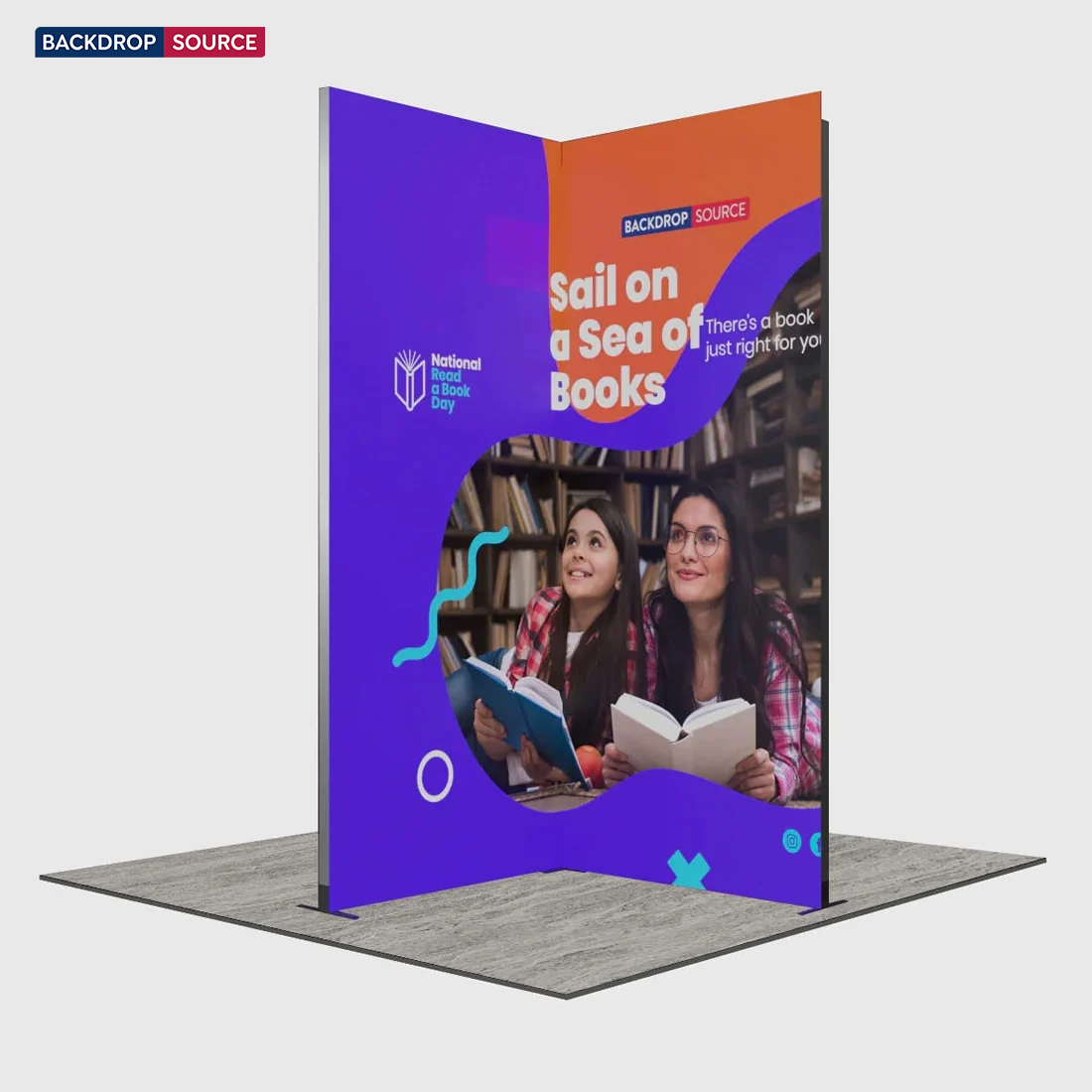 Folding SEG Display Tower with 4 Panels