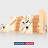3x6m 3D Trapezoid Wall Booth Kit with Shelving & 2 Counters