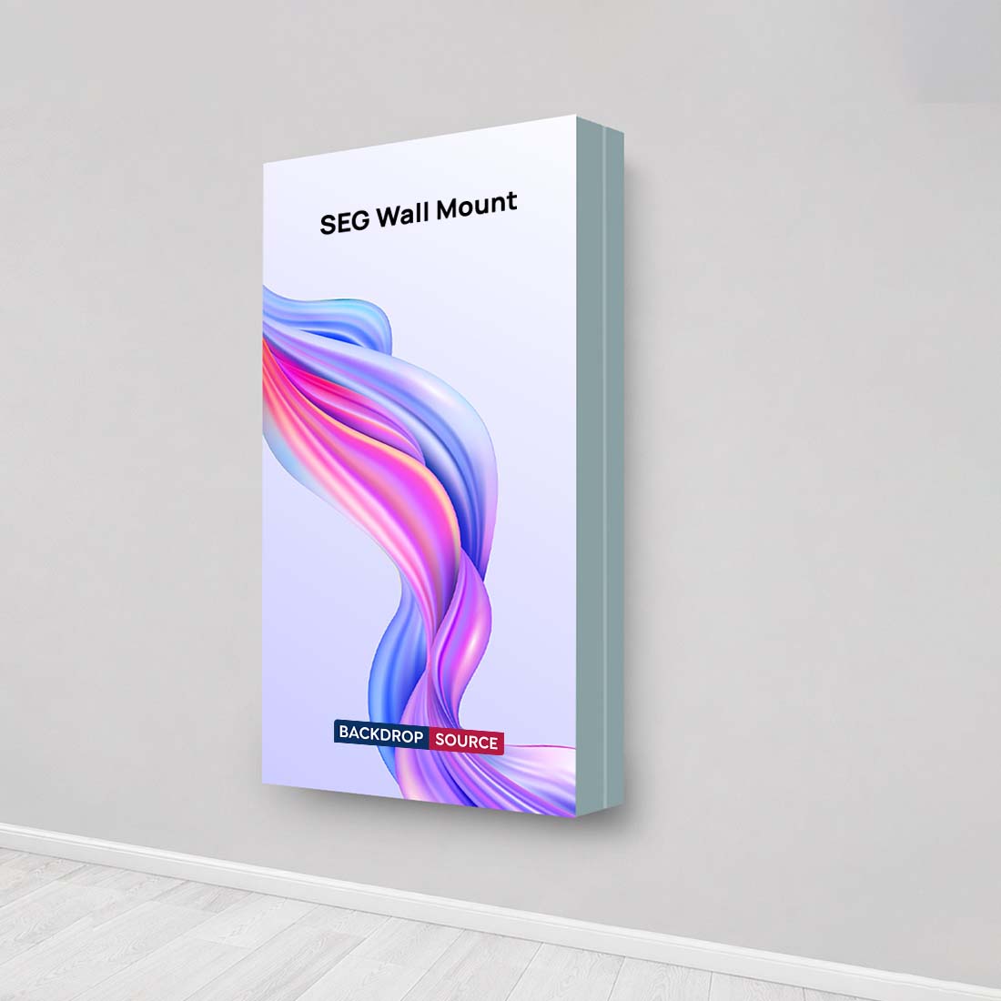 Non-Backlit Wall-Mounted SEG Fabric display - 102mm Depth