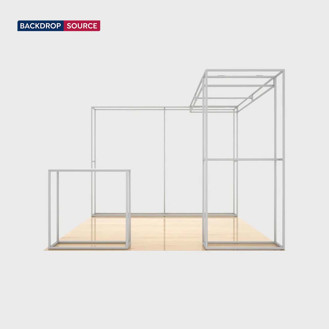 3x3m 3D Media Wall Booth Kit with L-Shape Corner & Counter