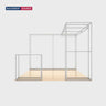 3x3m 3D Media Wall Booth Kit with L-Shape Corner & Counter
