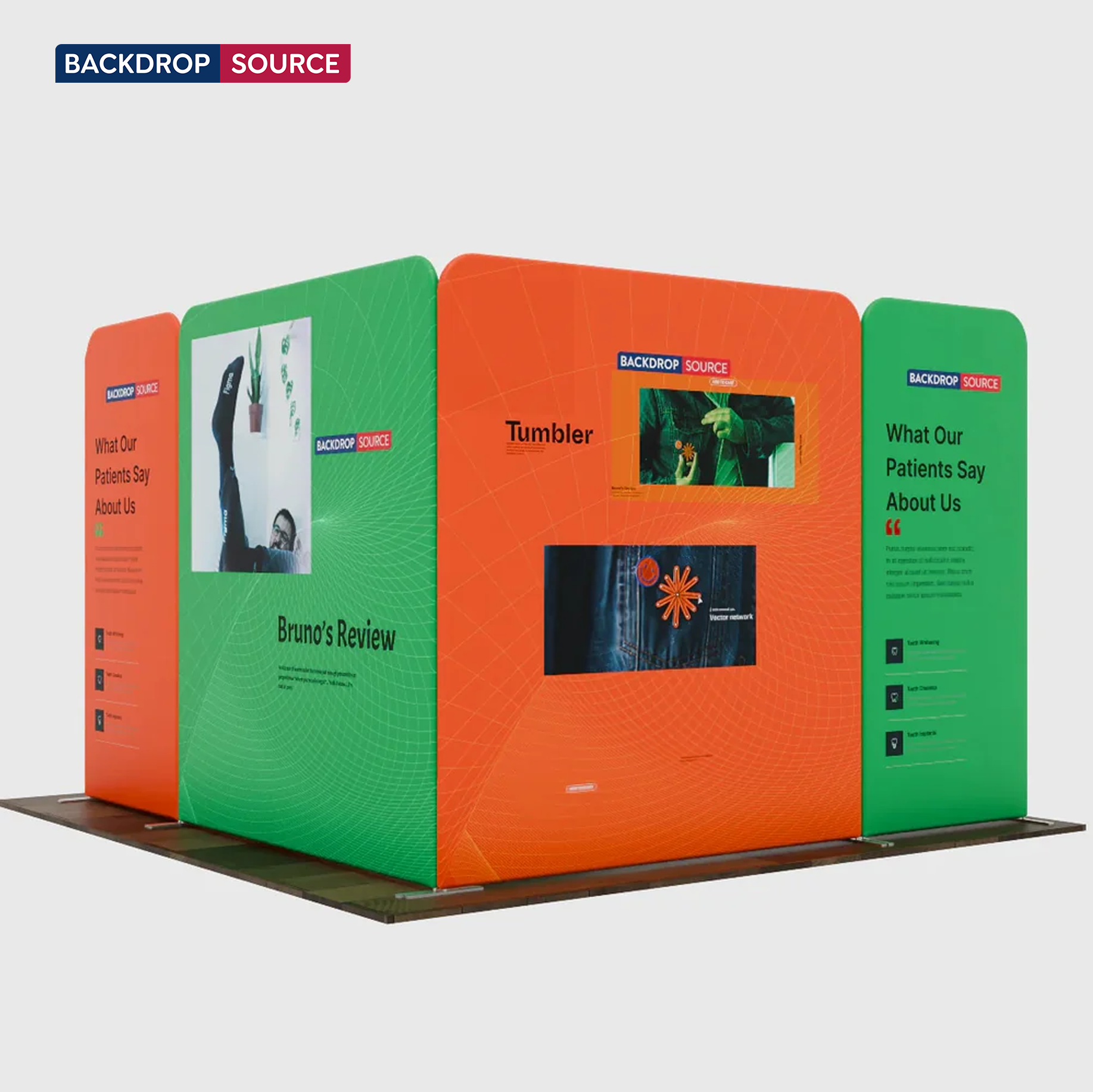 Magnetic Fabric Booth Display - Model 2 (3m x 3m)