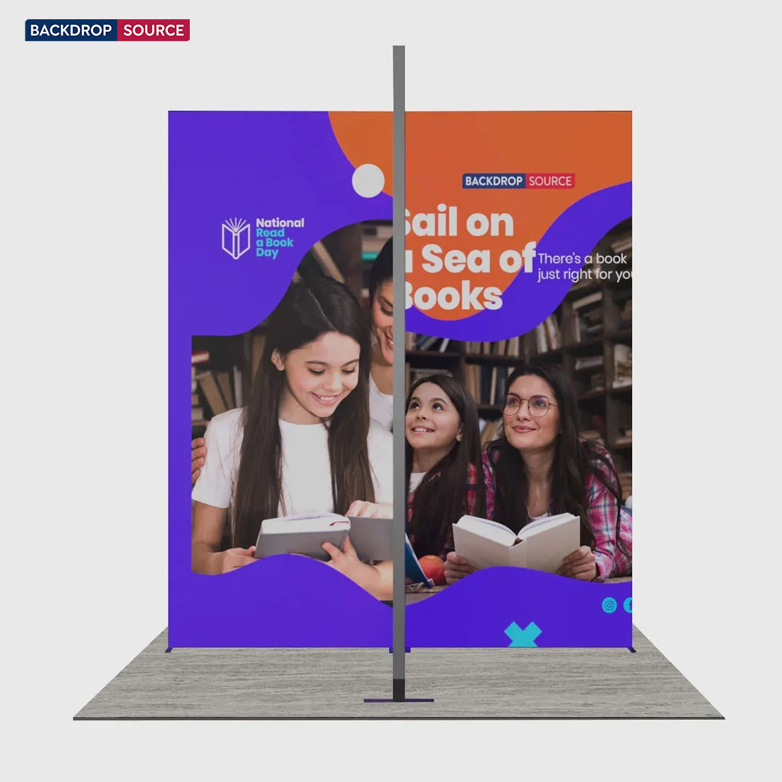 Folding SEG Display Tower with 4 Panels