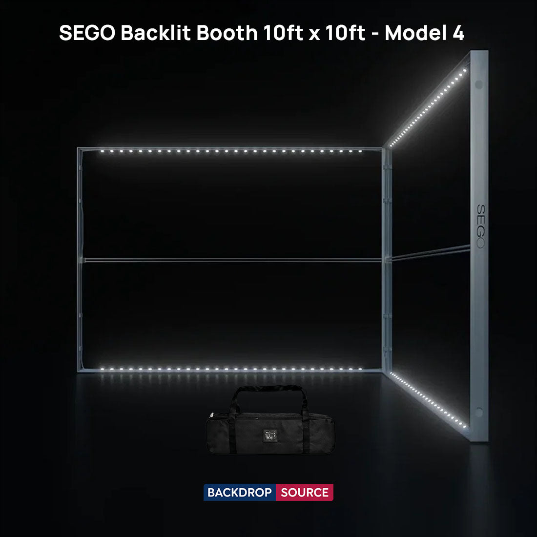 3x3m Backlit SEGO L-Shape Lightbox Wall Kit