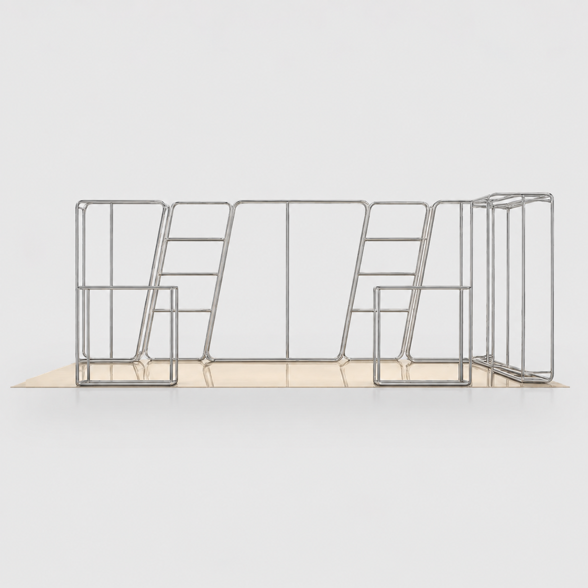 3x6m 3D Trapezoid Wall Booth Kit with Shelving & 2 Counters