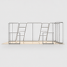 3x6m 3D Trapezoid Wall Booth Kit with Shelving & 2 Counters