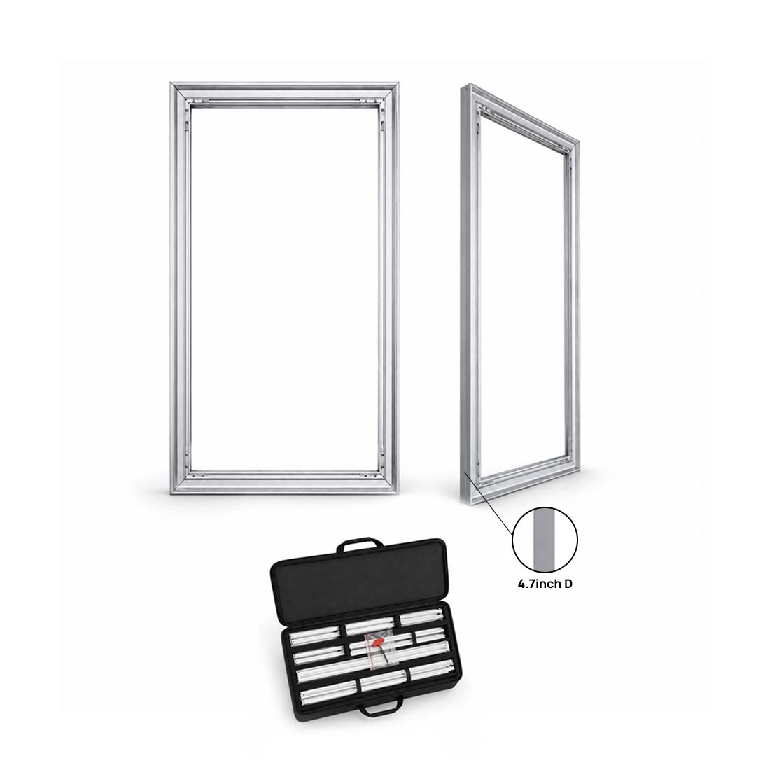 Non-Backlit Wall-Mounted SEG Fabric display - 119mm Depth