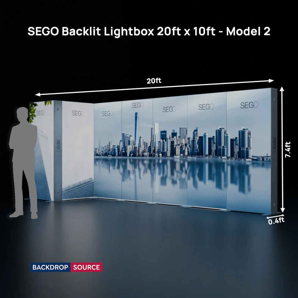 SEGO Backlit Lightbox 9m x 3m - Model 2