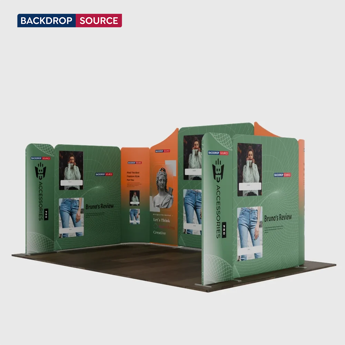 Magnetic Fabric Booth Display - Model 2 (5m x 3m)