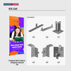 3m Folding SEG Booth Kit with 4-Panel Backwall & L-Arch