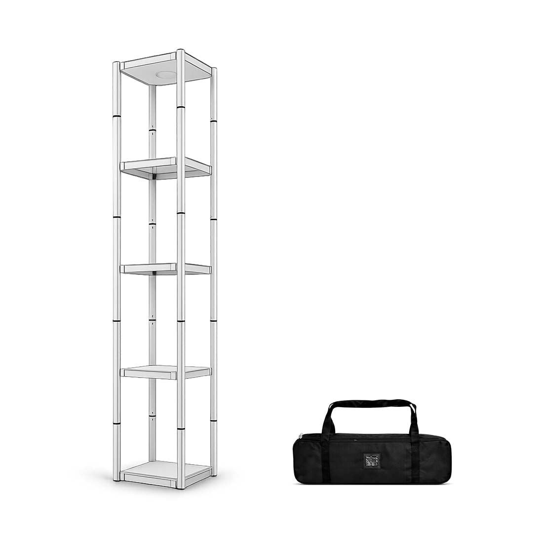 Square Portable Aluminum Spiral Tower Display