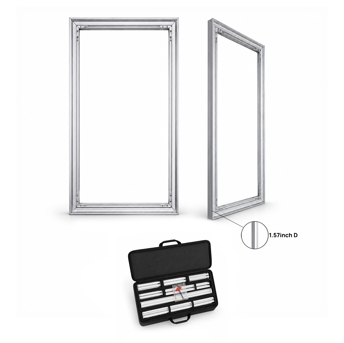 Non-Backlit Wall-Mounted SEG Fabric display - 40mm Depth