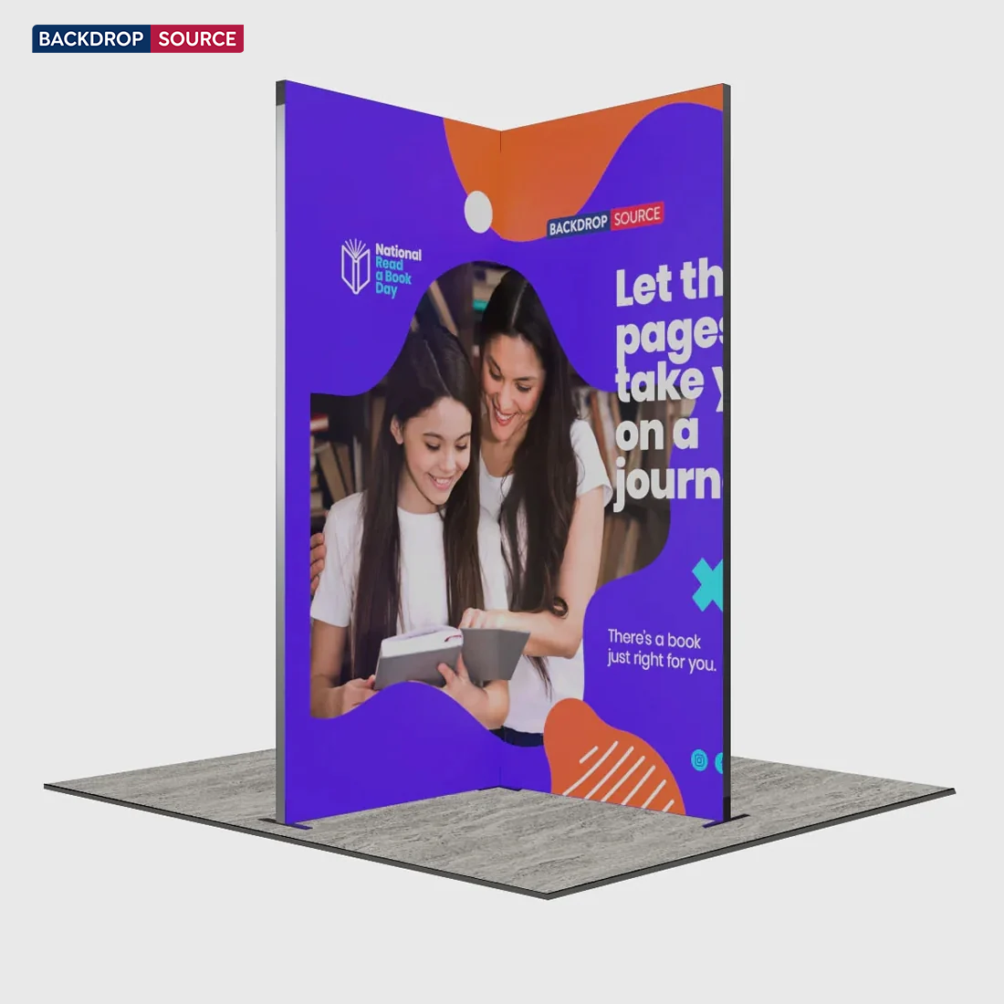 Folding SEG Display Tower with 4 Panels