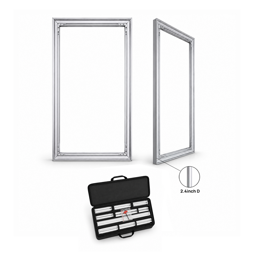Non-Backlit Wall-Mounted SEG Fabric display - 61mm Depth