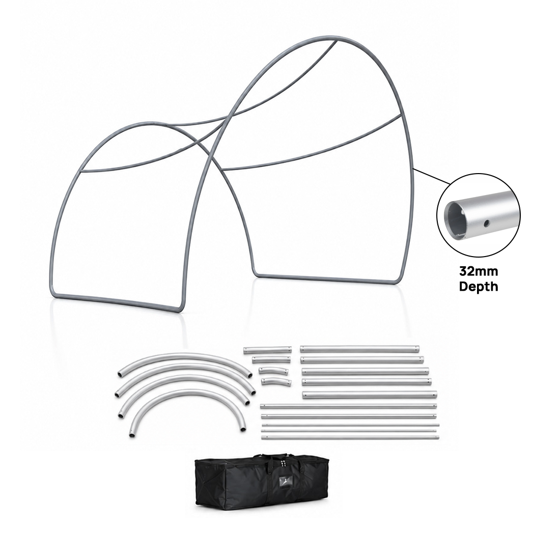 Tunnel Shaped Fabric Display