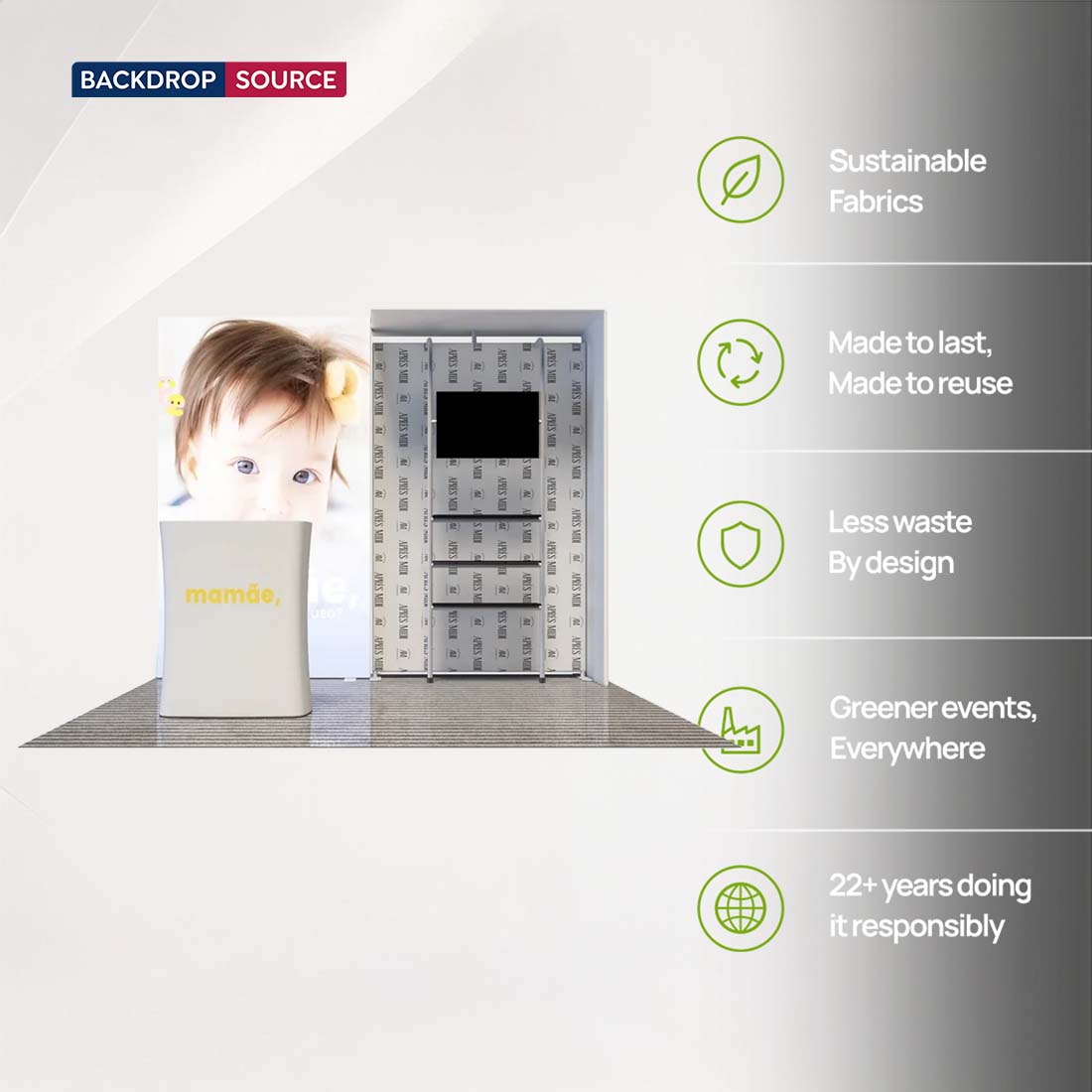 Premier 3m x 3m Exhibition Booth - Model 1