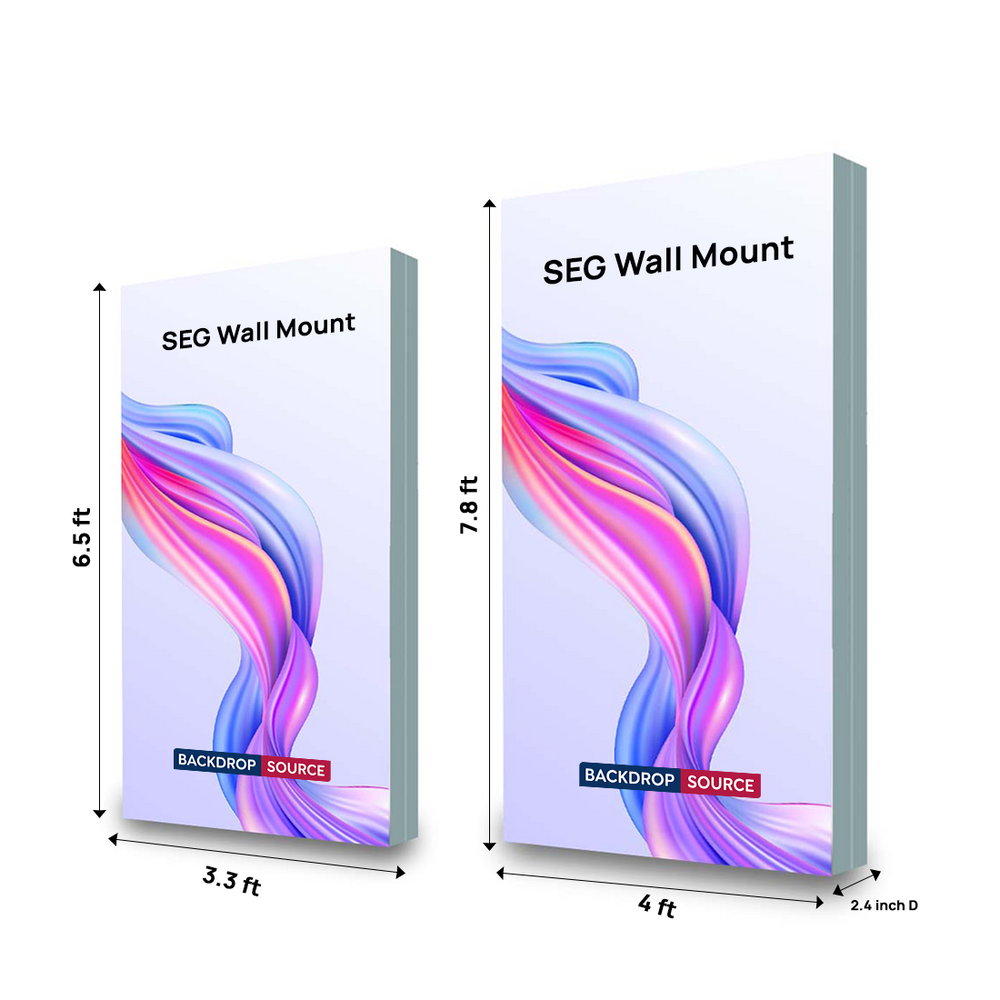 Non-Backlit Wall-Mounted SEG Fabric display - 61mm Depth