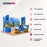 3x3m 3D Media Wall Booth Kit with Acrylic Shelves & 4 Counters