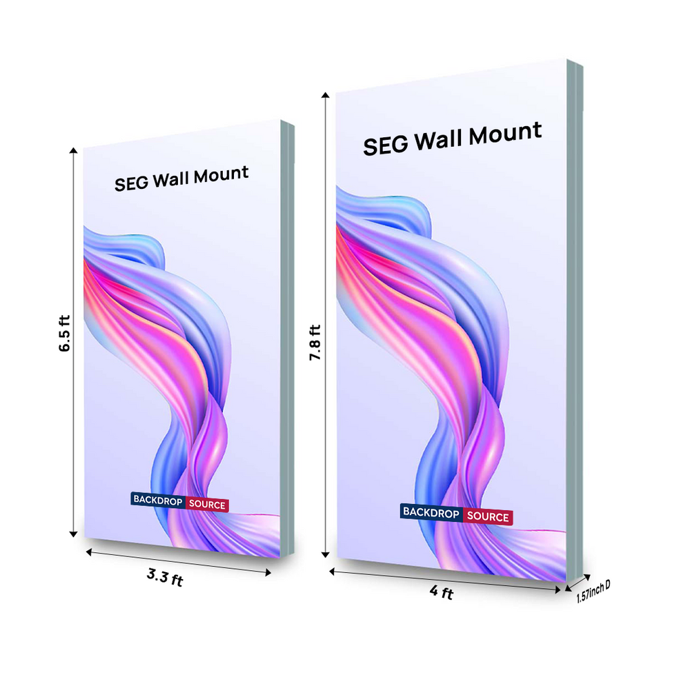 Non-Backlit Wall-Mounted SEG Fabric display - 20mm Depth