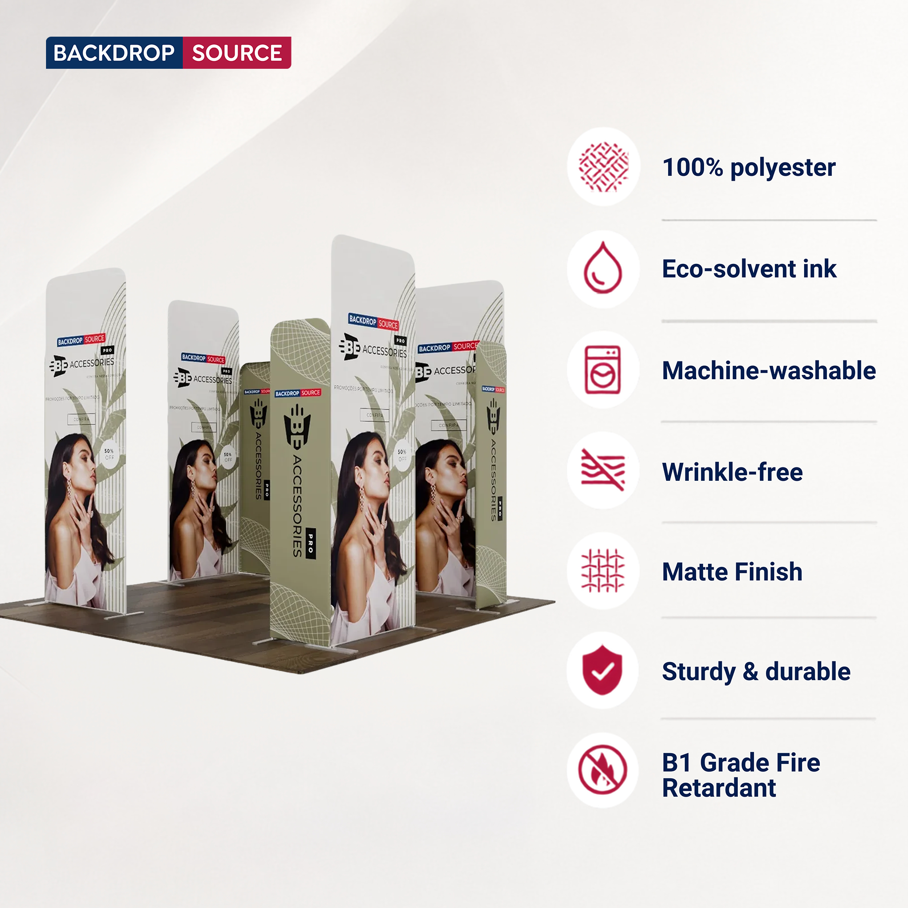 Magnetic Fabric Booth Display - Model 4 (3m x 3m)
