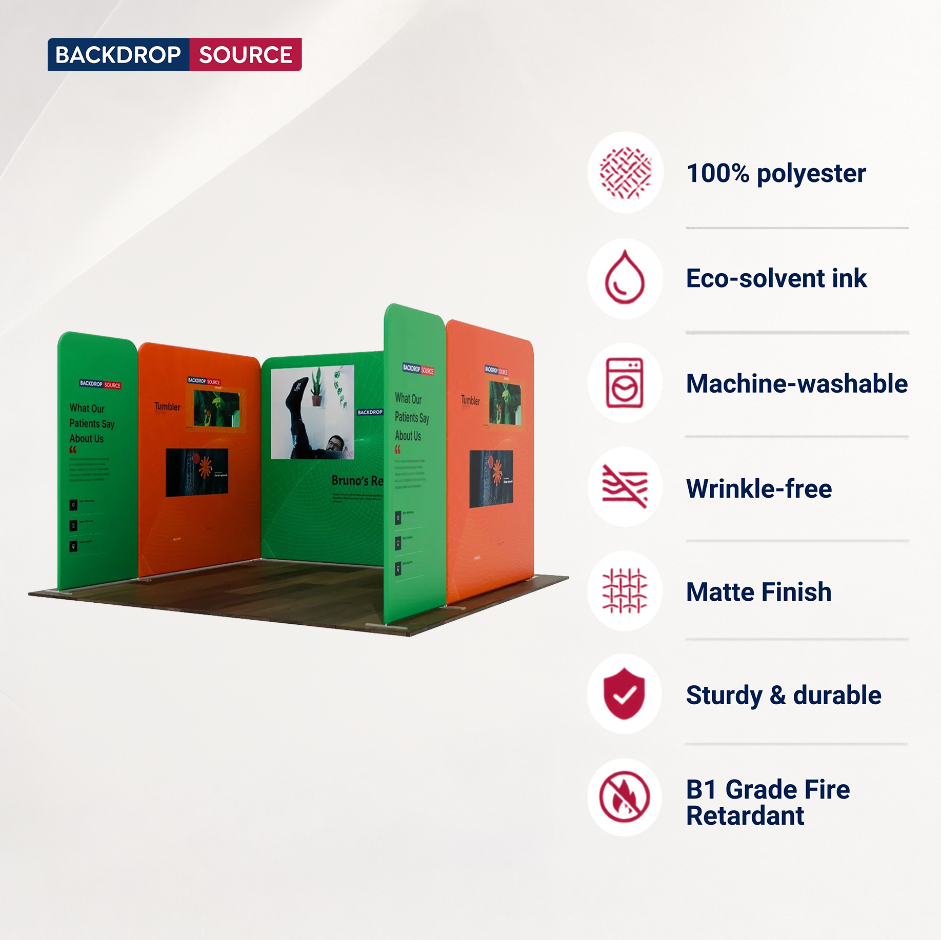 Magnetic Fabric Booth Display - Model 2 (3m x 3m)