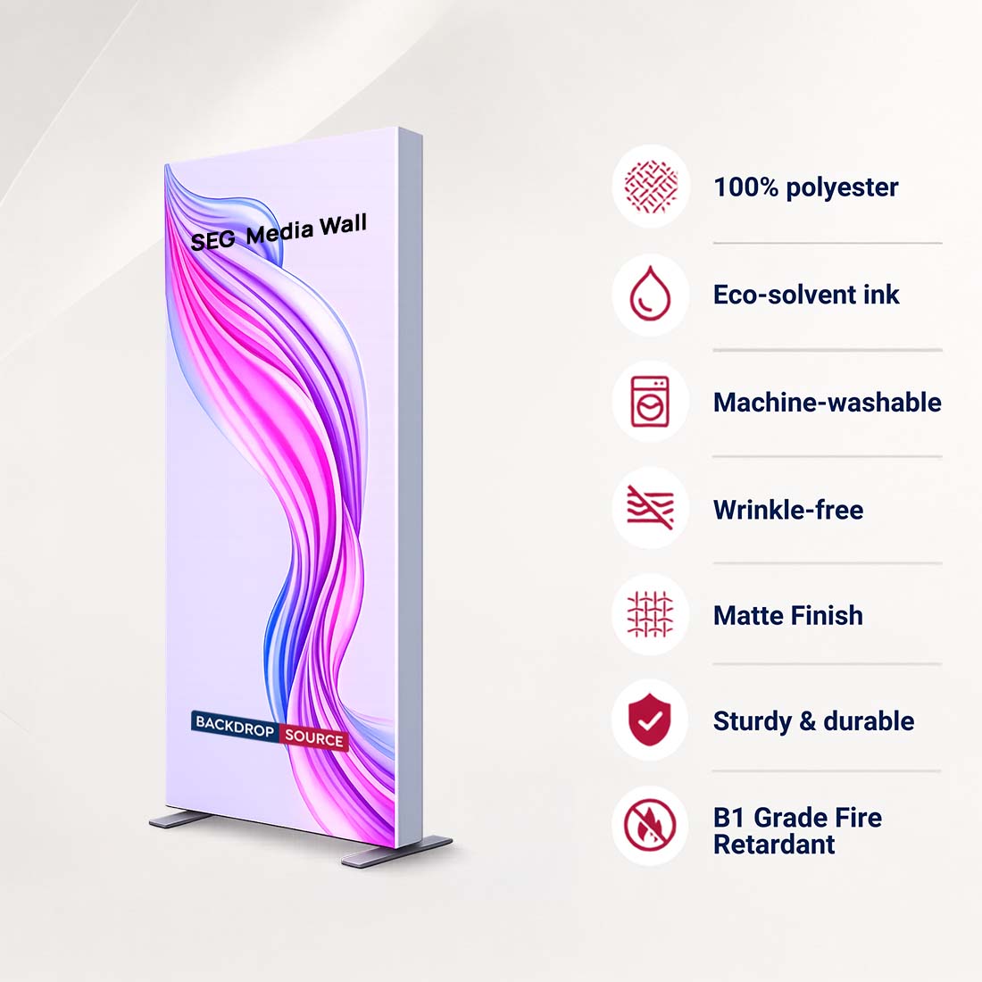 SEG Fabric Media Wall - 1m x 2m