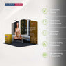 3x3m Twin Inclined Wall Booth Kit with Counter