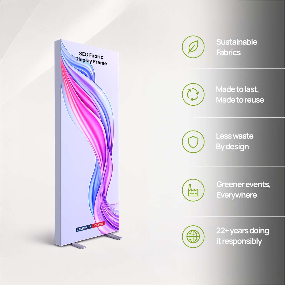 Non-Backlit SEG Fabric Display Frame - 60mm Depth Aluminum Profile