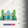 3x6m Booth Kit with Inclined Walls, 3D Shelf Stands & 2 Counters